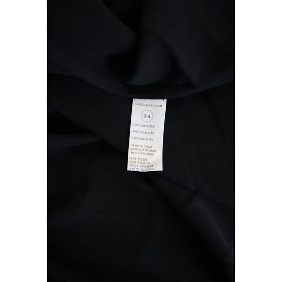 Good American GSW0394 Women's Sz 0-4 Black Goddess Tie Waist Robe Cover-Up - Picture 10 of 10